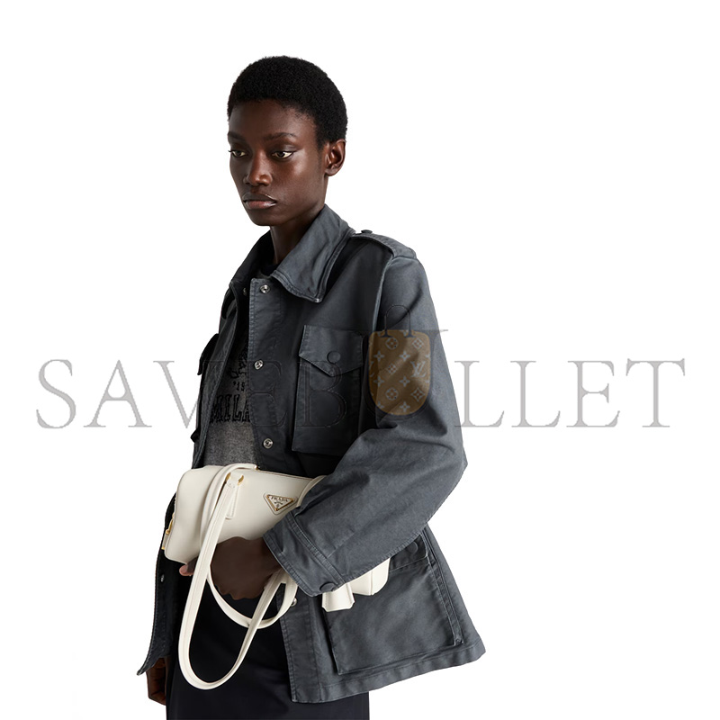 Pra*a medium leather top-handle bag with padlock 1bb127 (29*12.5*10cm)